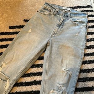 Abercrombie Curve Love Distressed Jeans